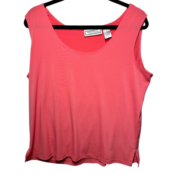 Simonton Says 2 Piece Leaf Print Blouse Tank Set Womens SZ L Sheer Spring Chic - Picture 2 of 11